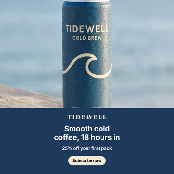 An image ad for Tidewell cold brew, Square 1:1